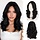 Perruque noire ondulée 40 cm - Jusqu'à 58% de remise