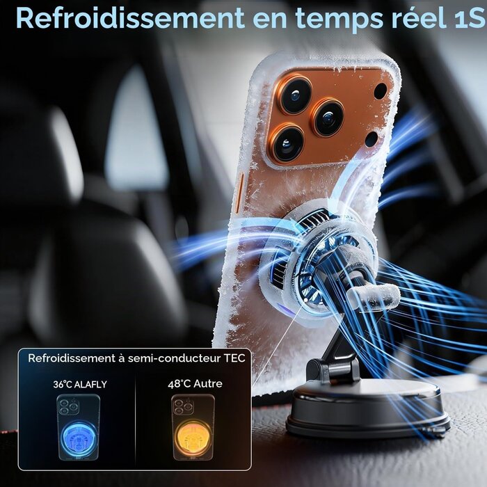 Support Voiture Magnétique 25W avec Refroidissement - Jusqu'à -68%
