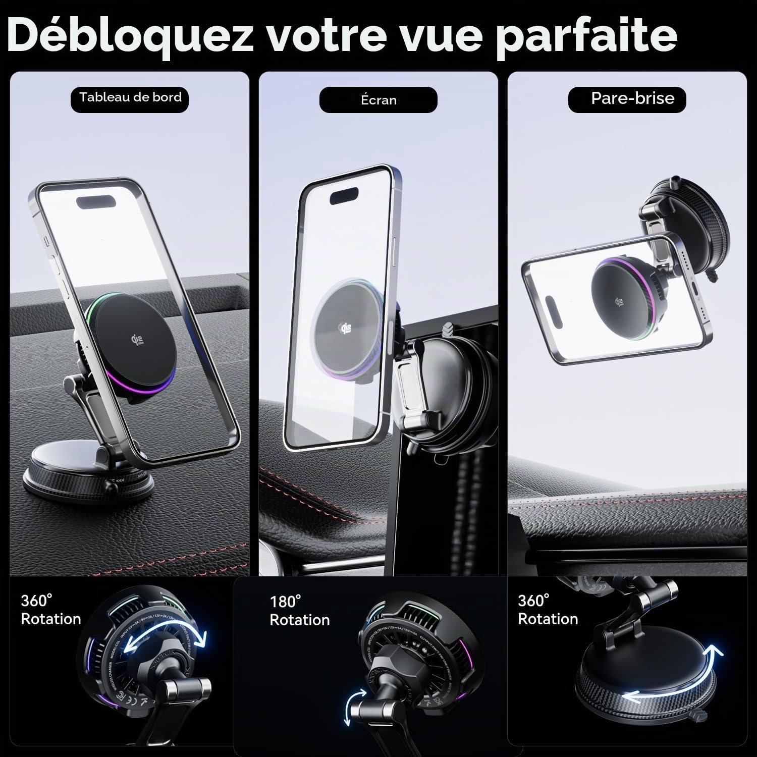 Support Voiture Magnétique 25W avec Refroidissement - Jusqu'à -68%