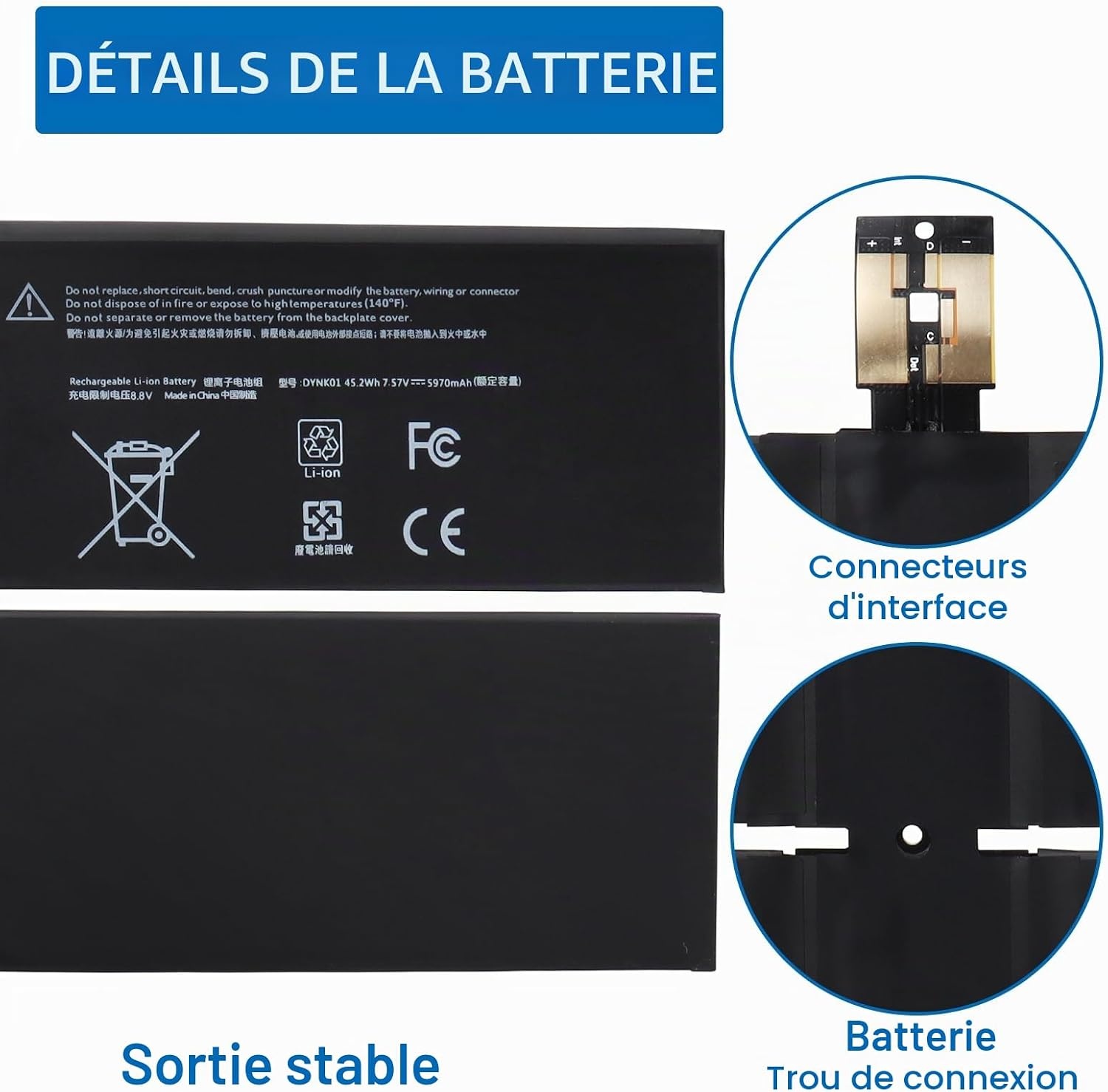 Batterie pour PC portable 13,5" - Jusqu'à -63% de remise immédiate