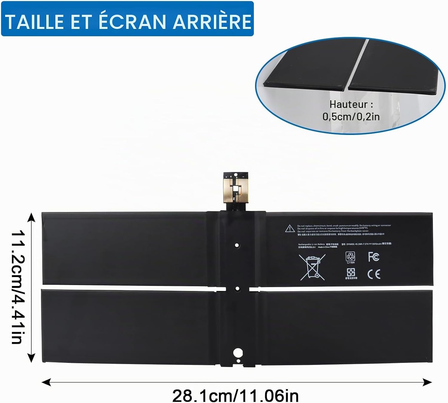 Batterie pour PC portable 13,5" - Jusqu'à -63% de remise immédiate