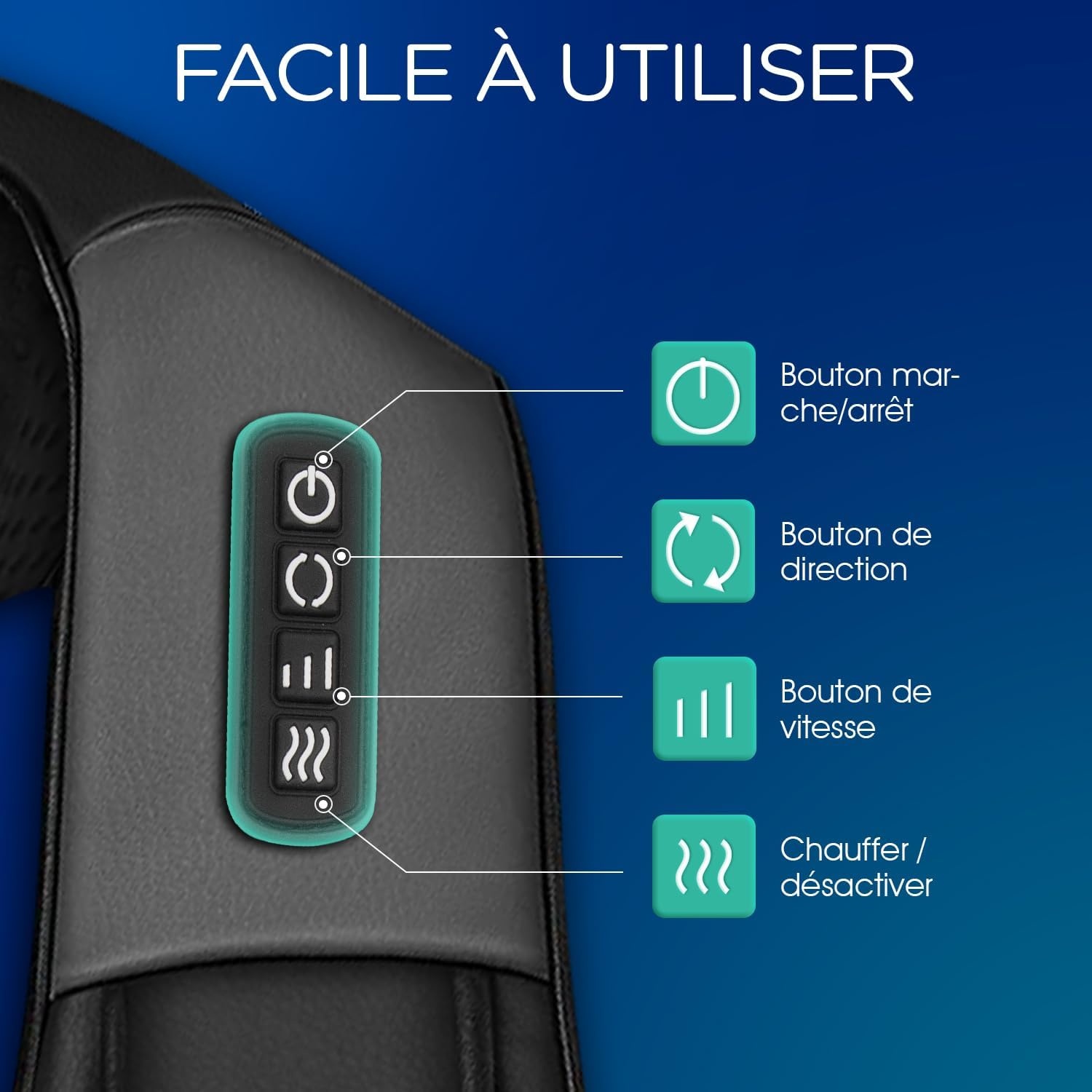 Appareil de Massage Shiatsu 4D - Jusqu'à -63% de remise sur votre détente