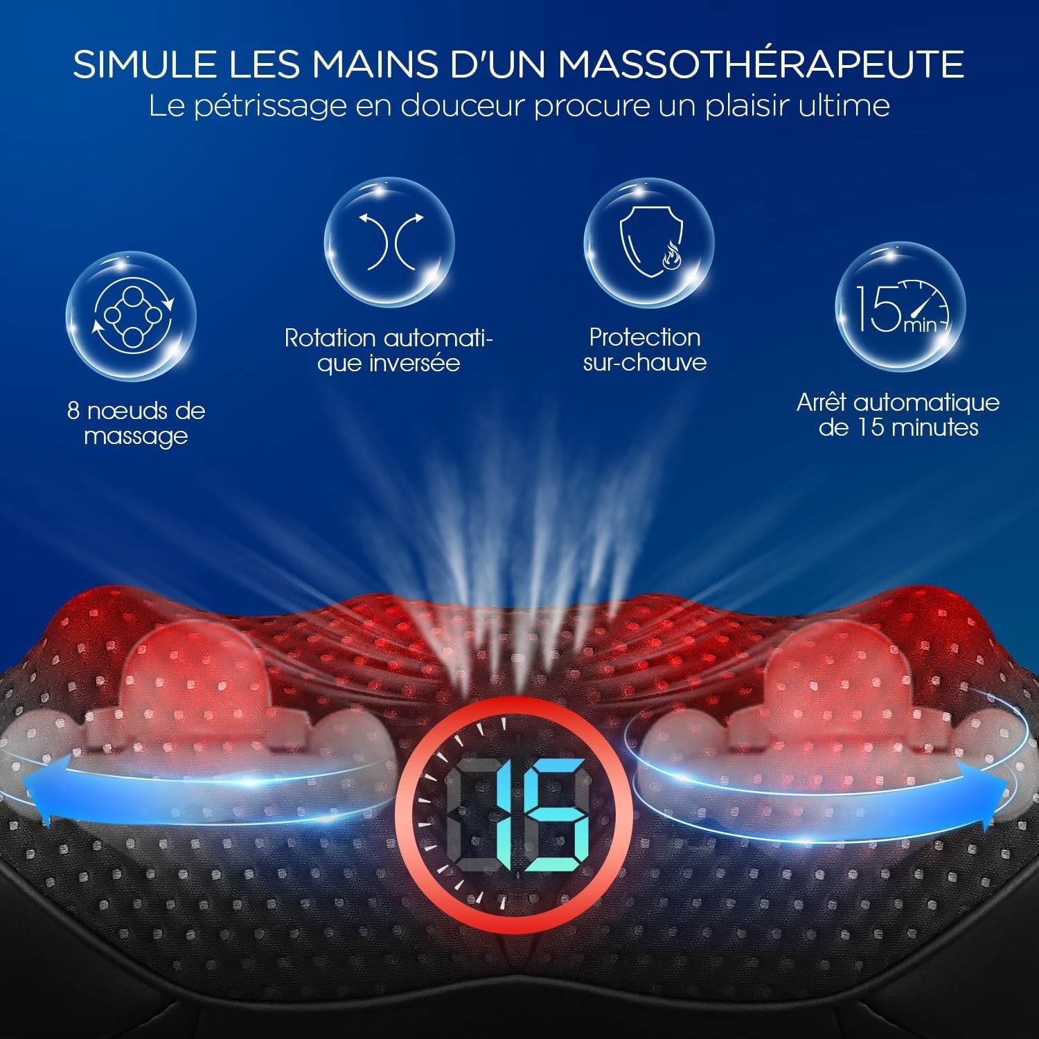 Appareil de Massage Shiatsu 4D - Jusqu'à -63% de remise sur votre détente