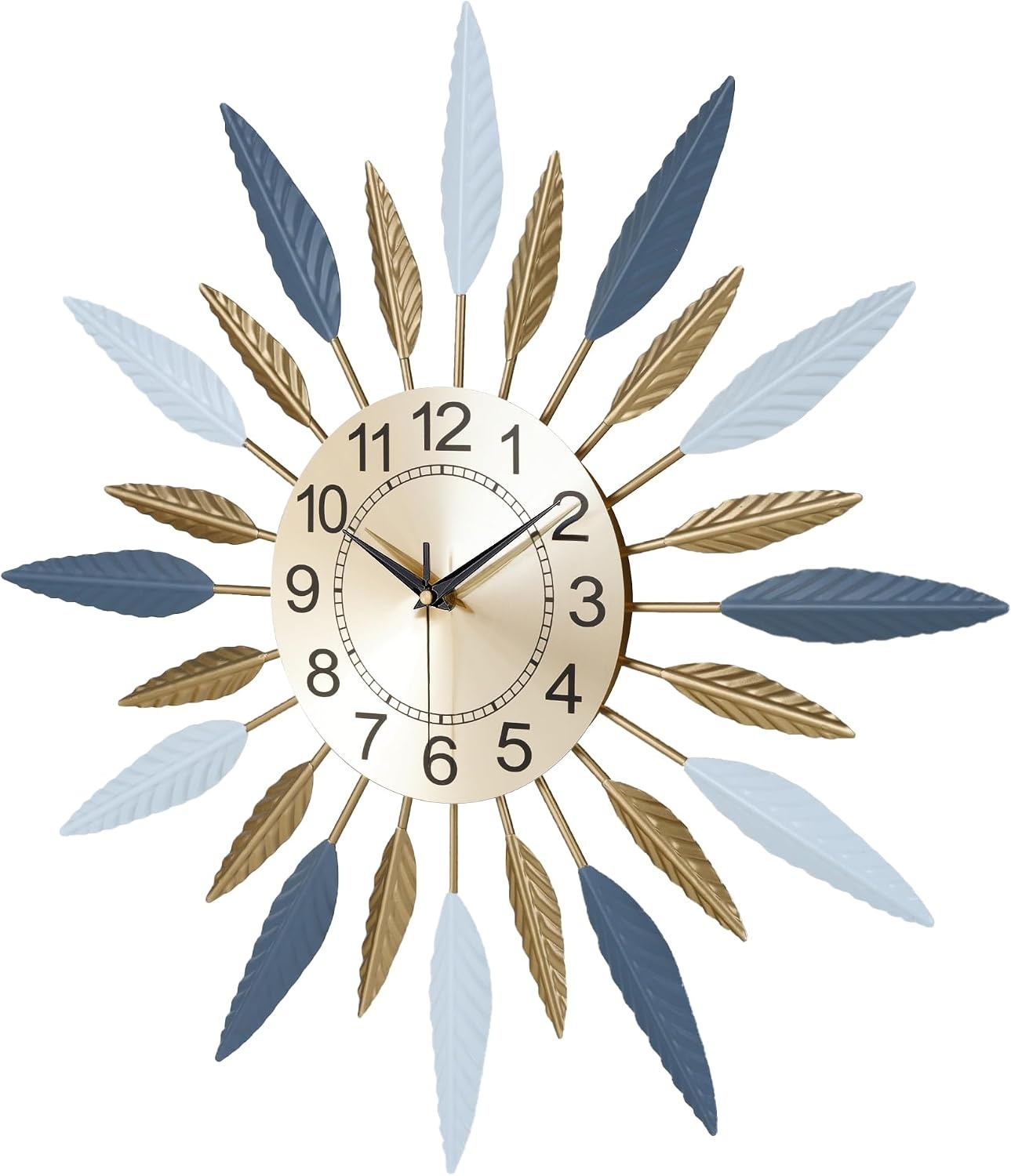 Horloge murale design soleil 56 cm - Doré - Jusqu'à -67% de réduction