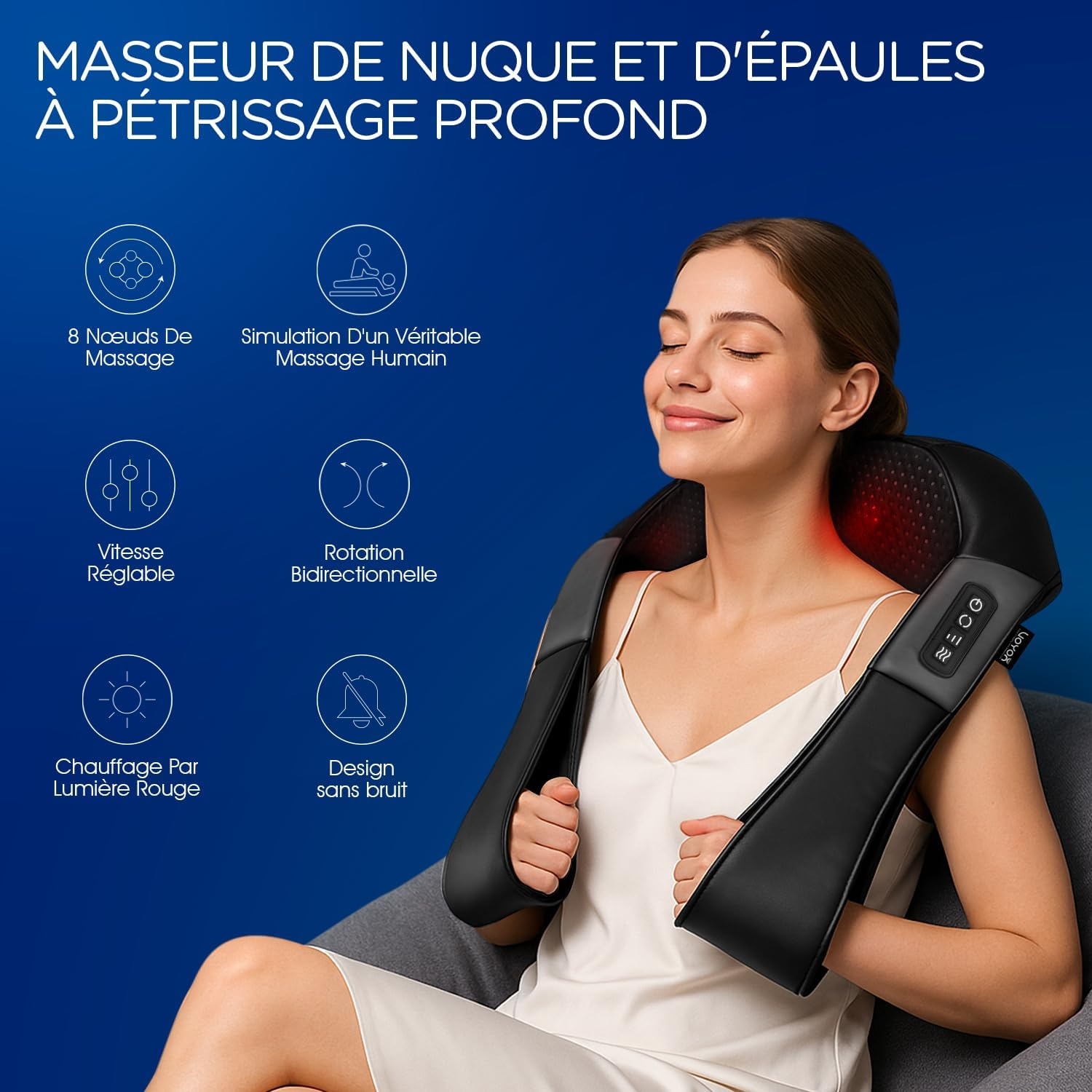 Appareil de massage Shiatsu 4D - Jusqu'à -65% sur vos muscles détendus