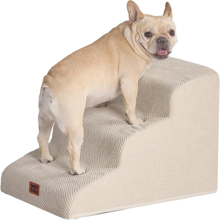 Escalier pour animal hybride 3 marches - Beige - Jusqu'à -68%