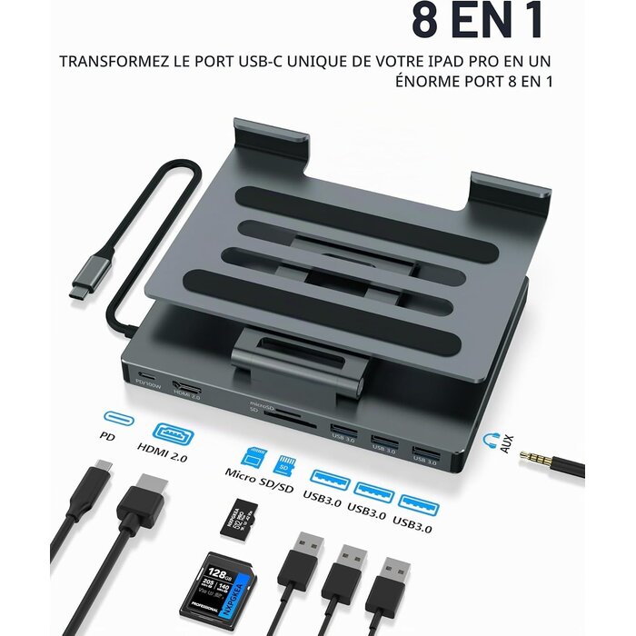 Station d'accueil USB-C 8-en-1 HDMI 4K - Jusqu'à -64% de remise