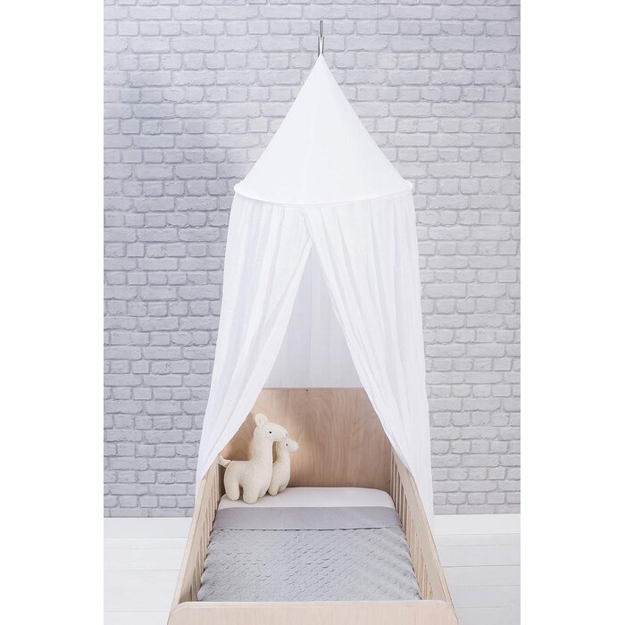 Ciel de lit bébé vintage blanc 205 cm - Jusqu'à 61% de réduction