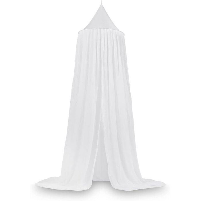 Ciel de lit bébé vintage blanc 205 cm - Jusqu'à 61% de réduction