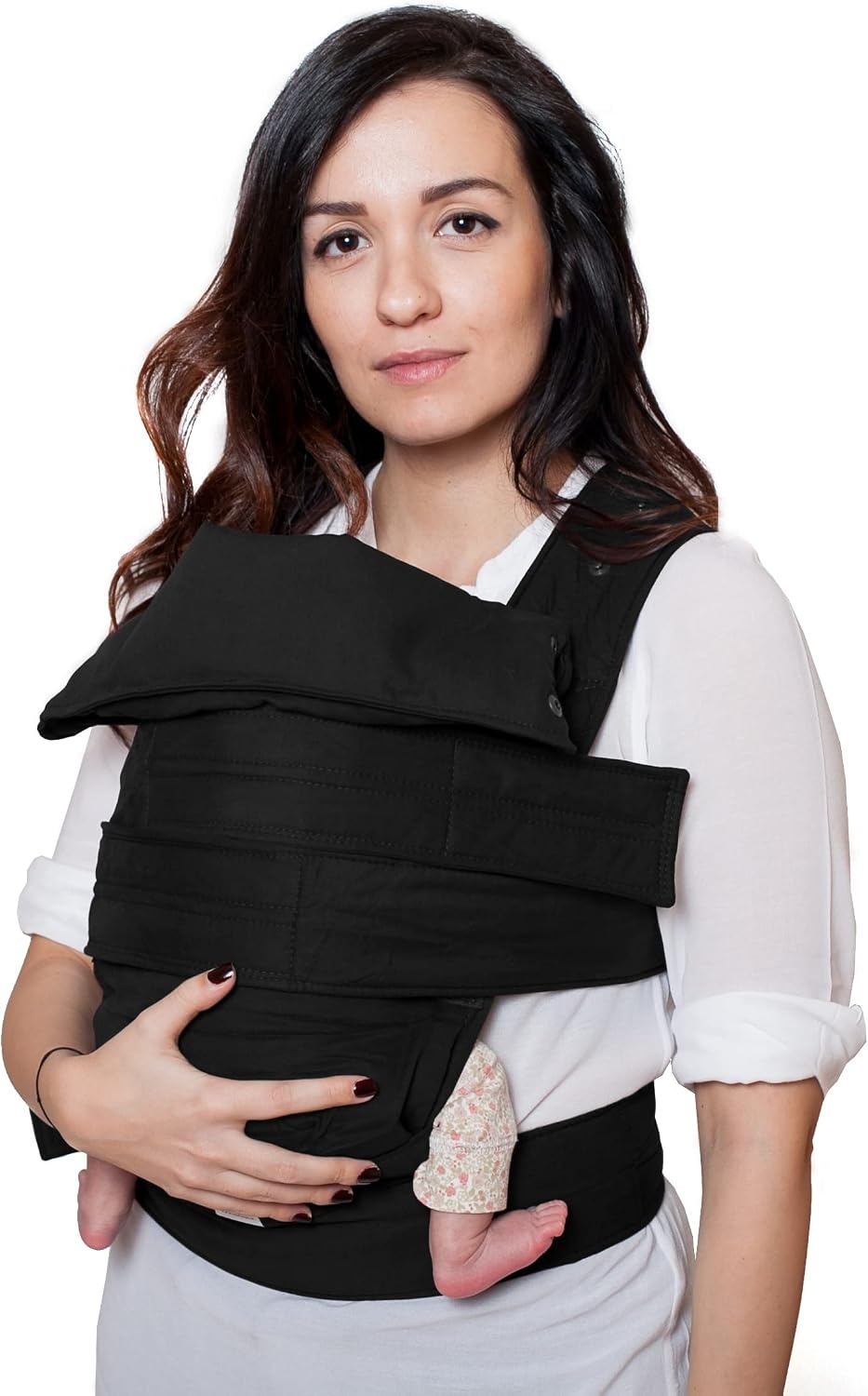 Porte-bébé physiologique coton bio - Noir - Taille XL - Jusqu'à -67%