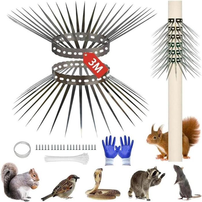 Protection anti-nuisibles pour gouttières et arbres - Inox - Jusqu'à -57%