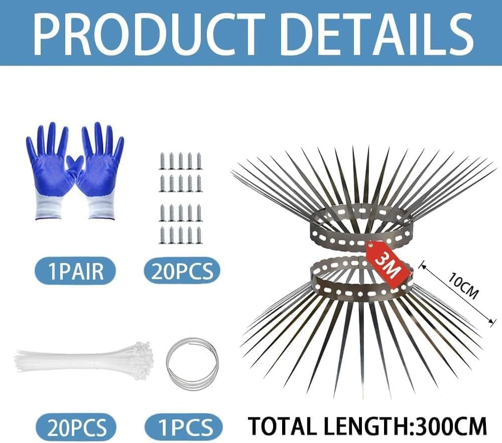 Protection anti-nuisibles pour gouttières et arbres - Inox - Jusqu'à -57%
