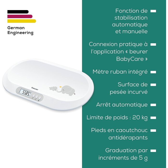 Pèse-bébé numérique Bluetooth - Jusqu'à -64% sur votre équipement bébé