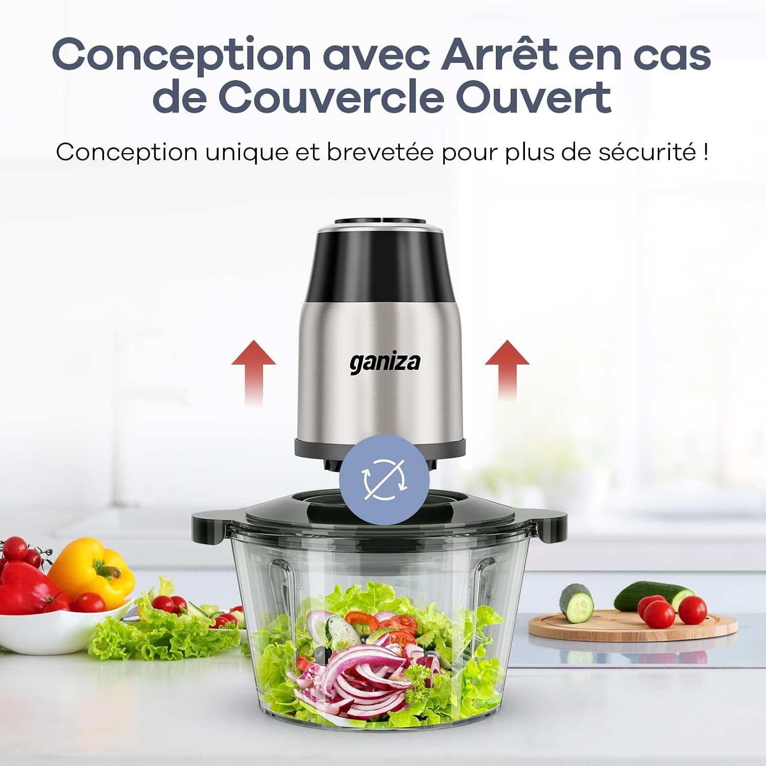 Hachoir multifonction 450W - 2 bols (1,8L) - Jusqu'à 60% de réduction