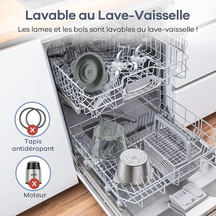 Hachoir multifonction 450W - 2 bols (1,8L) - Jusqu'à 60% de réduction