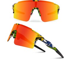 Lunettes de sport orange UV400 - Jusqu'à 59% de réduction