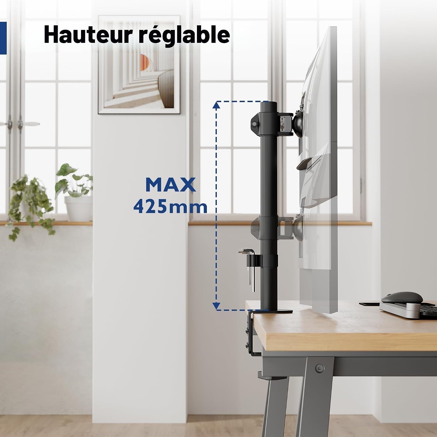 Bras support écran ergonomique réglable - Jusqu'à 60% de remise
