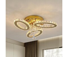 Plafonnier LED Cristal Moderne - 3 Ovale Dorés - Jusqu'à -61%