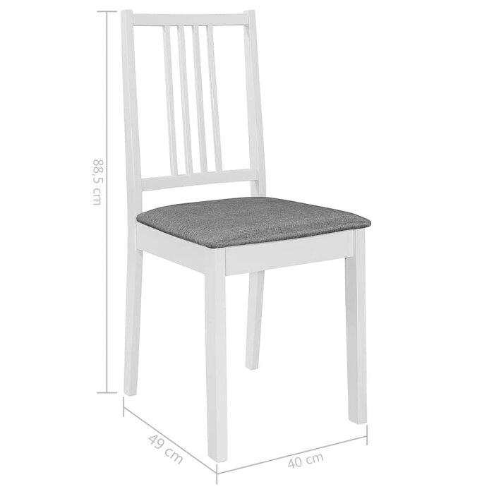 Vidaxl Lot de 2 chaises de salle à manger en bois blanc - Jusqu'à -41%