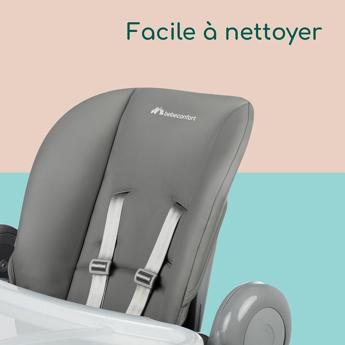 Chaise haute inclinable et réglable - Gris - Jusqu'à -64%