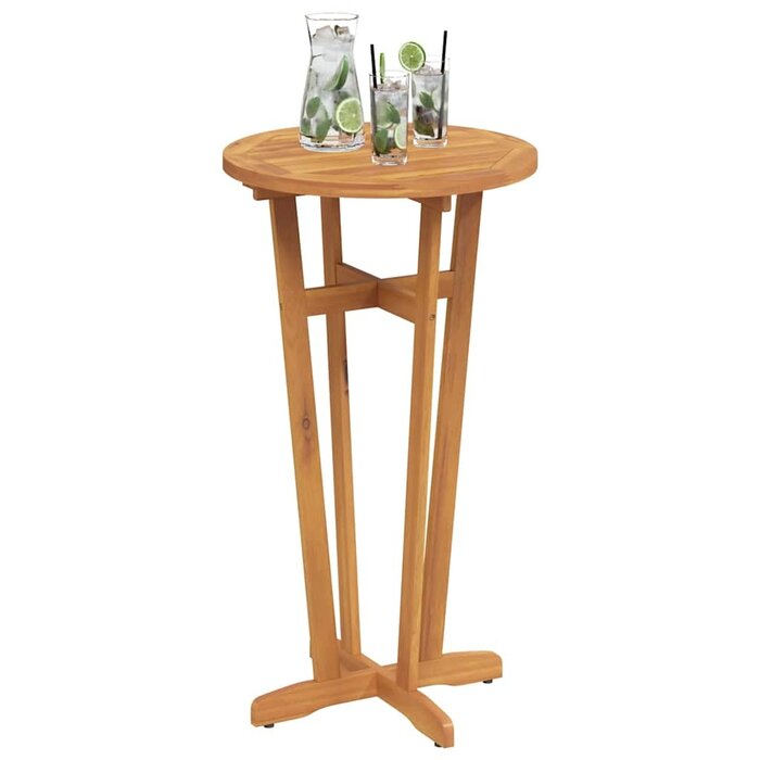 Vidaxl Table de bar de jardin en acacia massif Ø 60 cm - Jusqu'à -41%