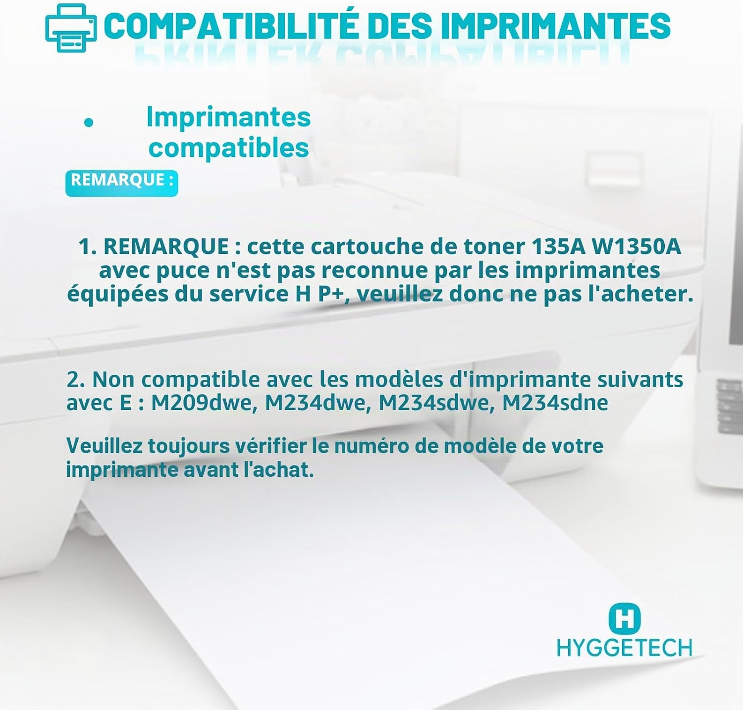Toner Noir Compatible HP 135A W1350A : Jusqu'à -58% sur votre impression