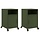 Lot de 2 tables de chevet en acier vert olive - Jusqu'à 36% de remise