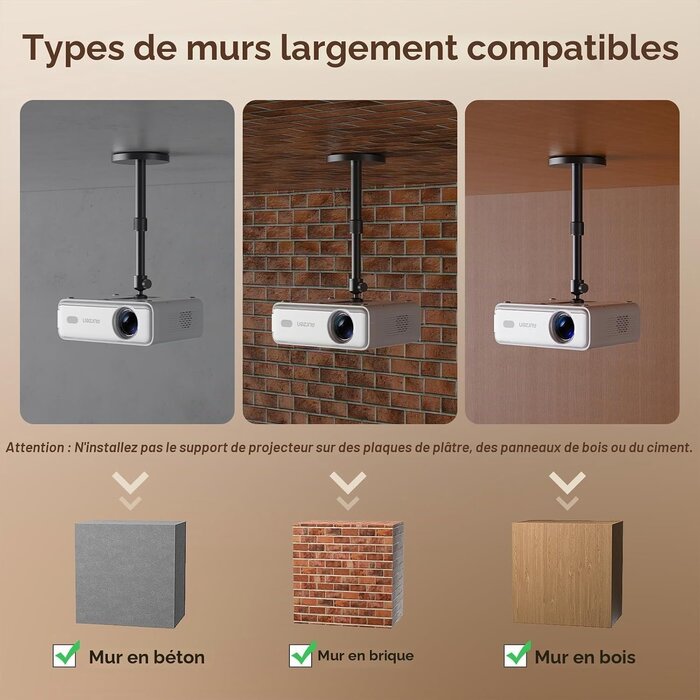 Support de plafond pour projecteur orientable - Jusqu'à -59% de remise