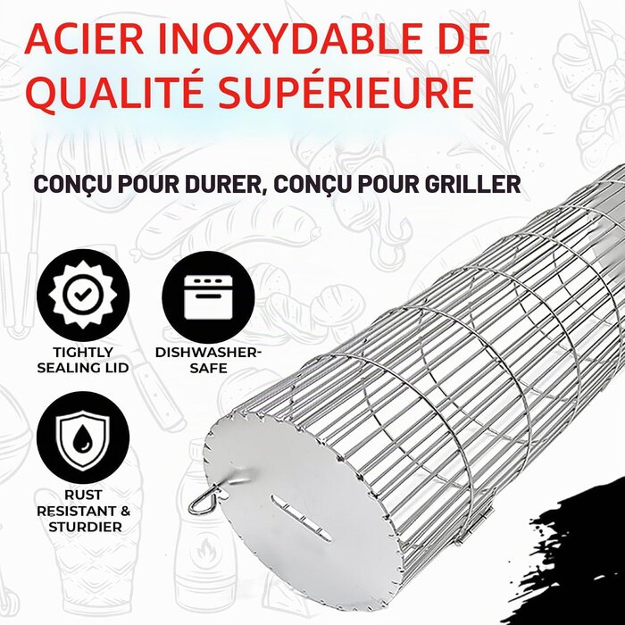 Set de 2 Paniers de Cuisson Rotatifs pour Barbecue - Jusqu'à -57%