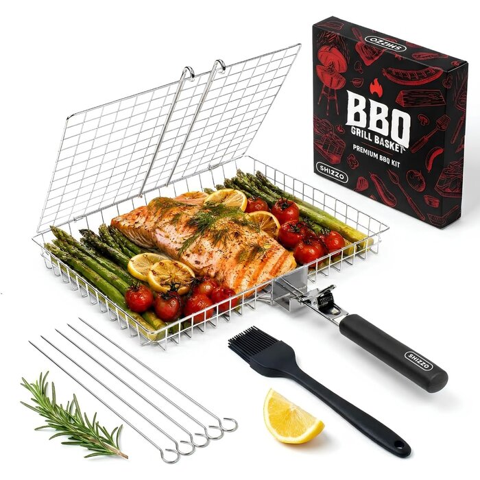 Set de 2 Paniers de Cuisson Rotatifs pour Barbecue - Jusqu'à -57%