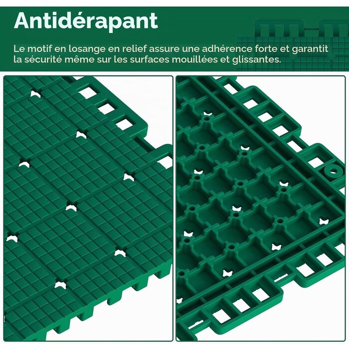 Lot de 24 dalles de sport modulaires - Antidérapantes - Jusqu'à -63%
