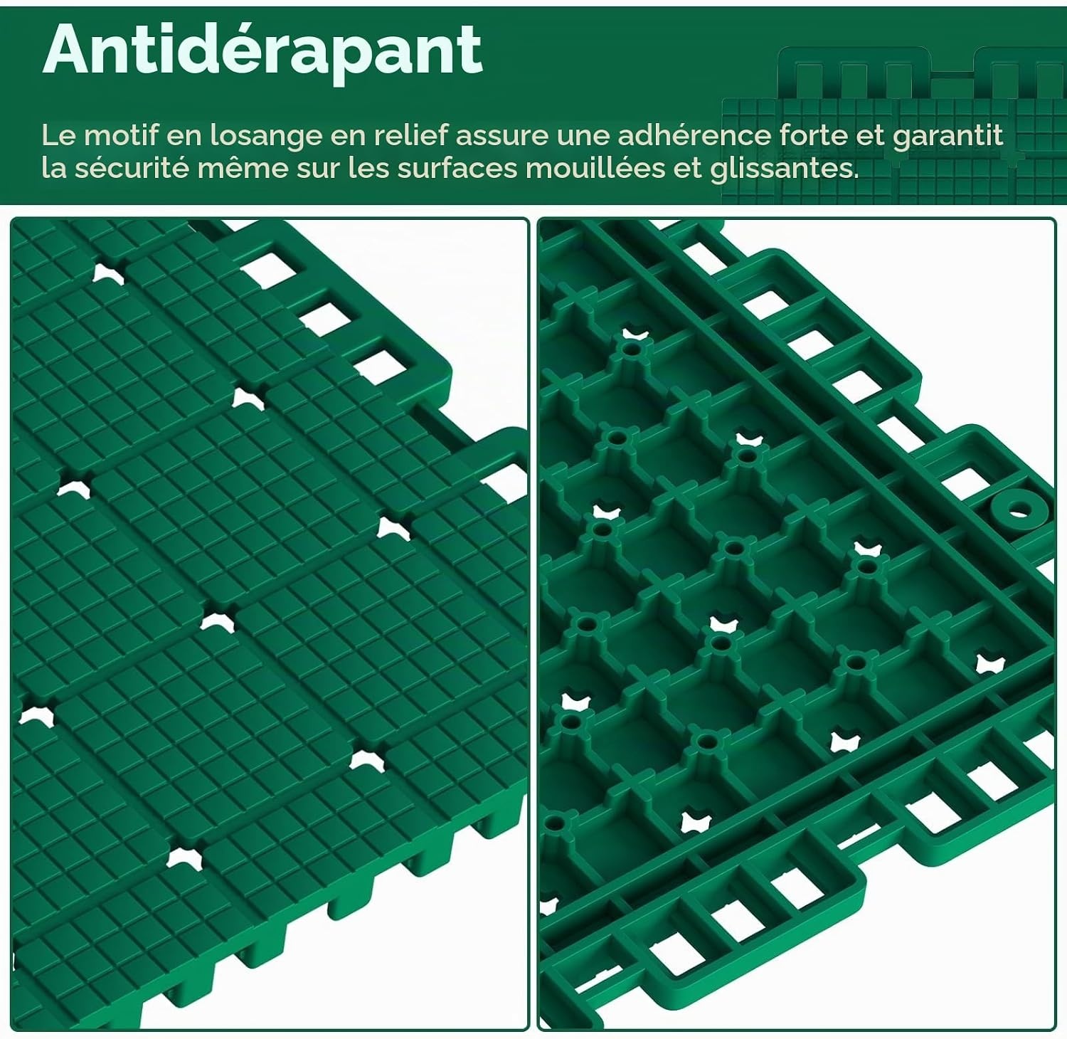 Lot de 24 dalles de sport modulaires - Antidérapantes - Jusqu'à -63%