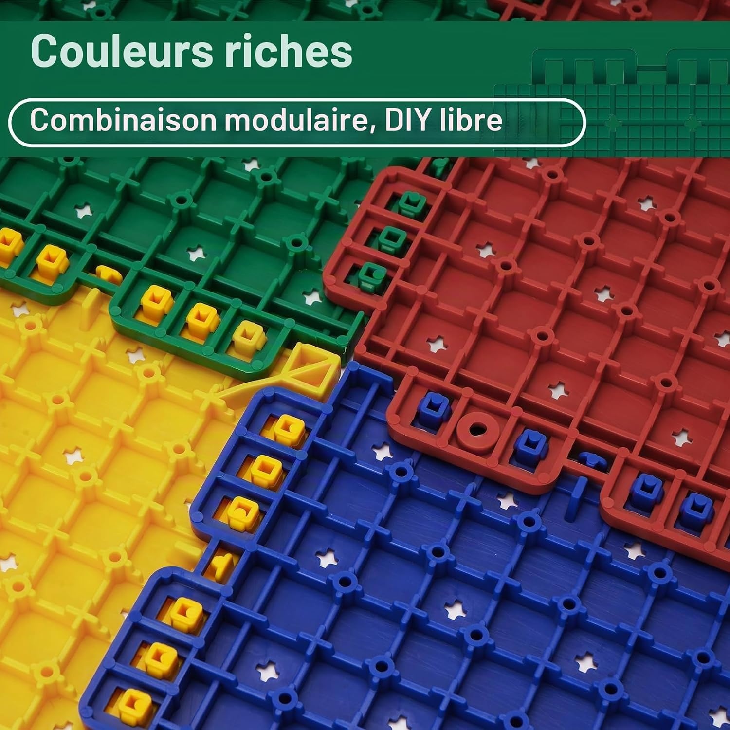 Lot de 24 dalles de sport modulaires - Antidérapantes - Jusqu'à -63%