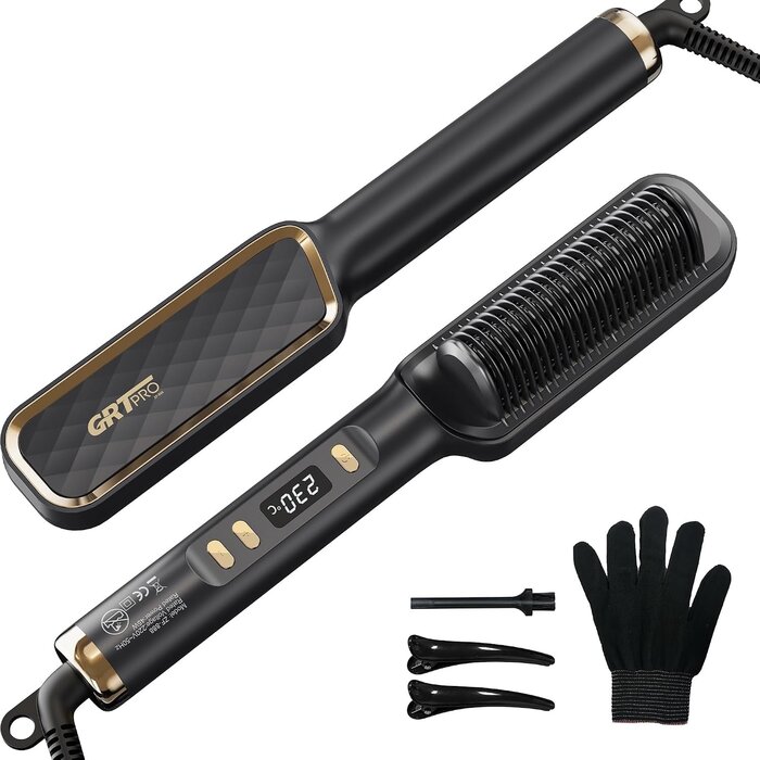 Brosse lissante 2-en-1 céramique - Jusqu'à -61% sur votre coiffure parfaite