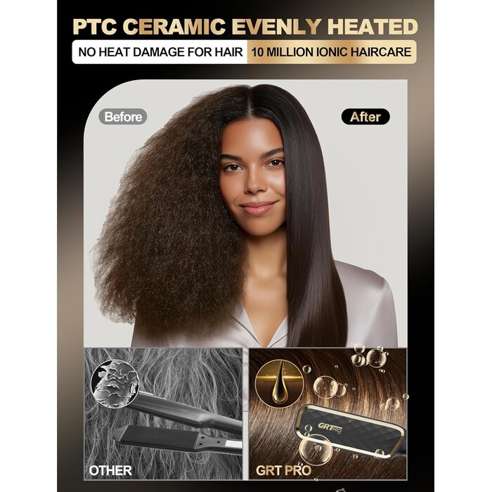 Brosse lissante 2-en-1 céramique - Jusqu'à -61% sur votre coiffure parfaite