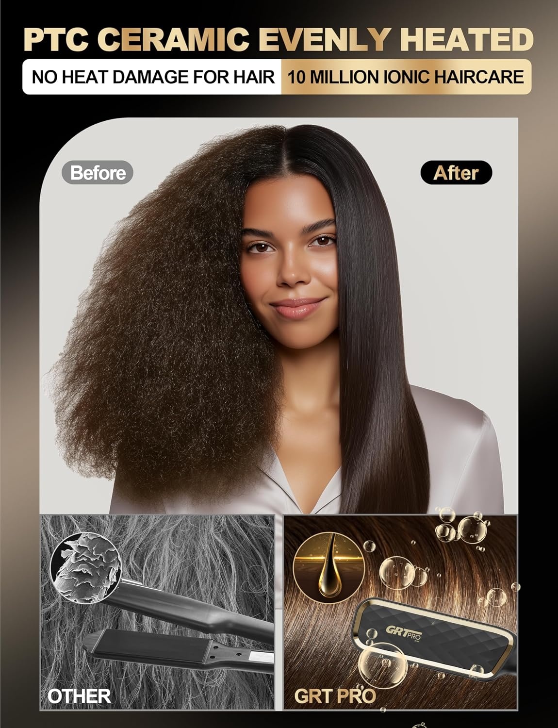 Brosse lissante 2-en-1 céramique - Jusqu'à -61% sur votre coiffure parfaite