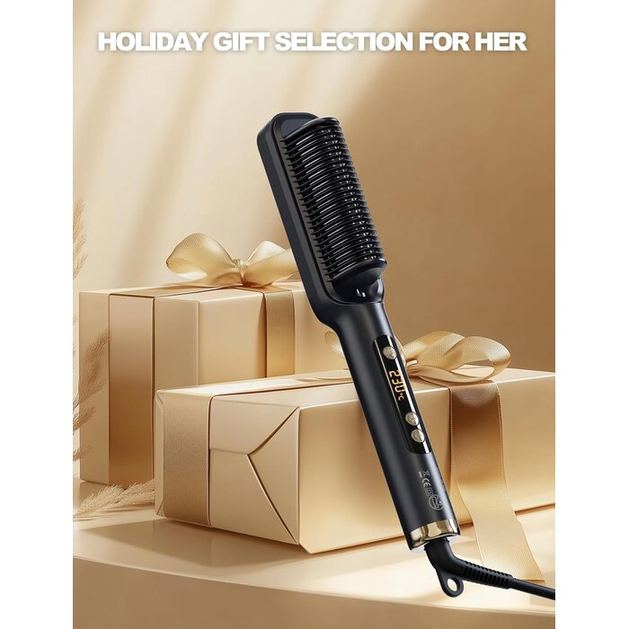 Brosse lissante 2-en-1 céramique - Jusqu'à -61% sur votre coiffure parfaite