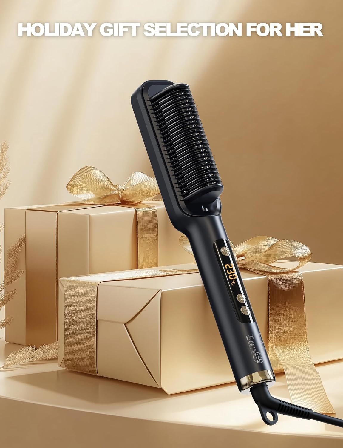 Brosse lissante 2-en-1 céramique - Jusqu'à -61% sur votre coiffure parfaite
