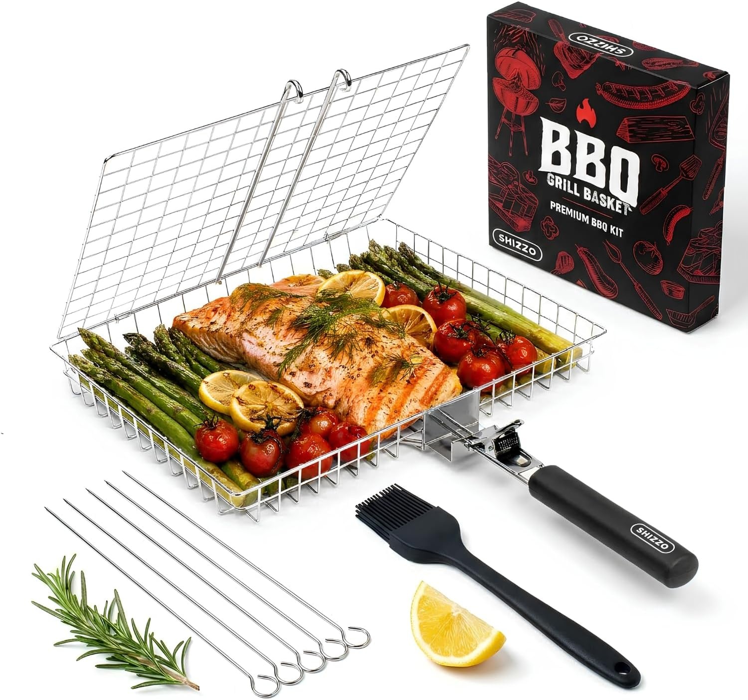 Panier de cuisson rotatif barbecue - Acier inox - 33cm - Jusqu'à -57%