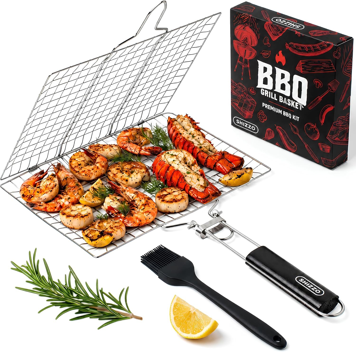 Panier de cuisson rotatif barbecue - Acier inox - 33cm - Jusqu'à -57%