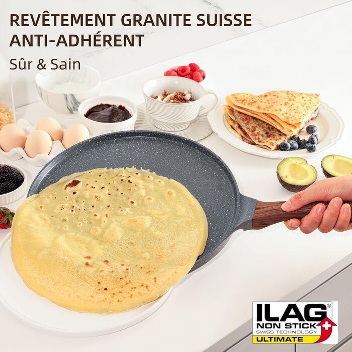 Poêle à crêpes induction 26 cm - Jusqu'à -59% de réduction