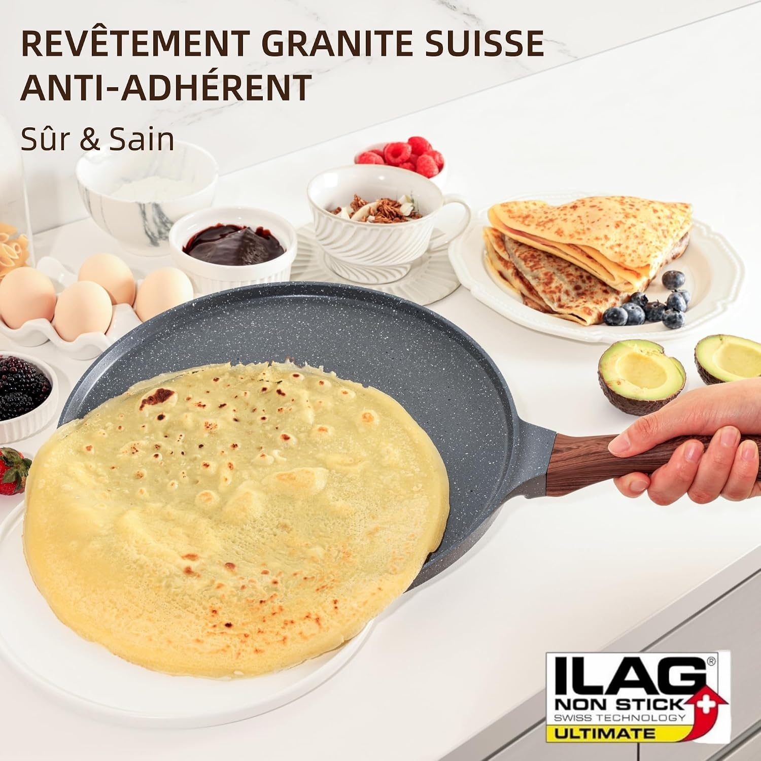 Poêle à crêpes induction 26 cm - Jusqu'à -59% de réduction