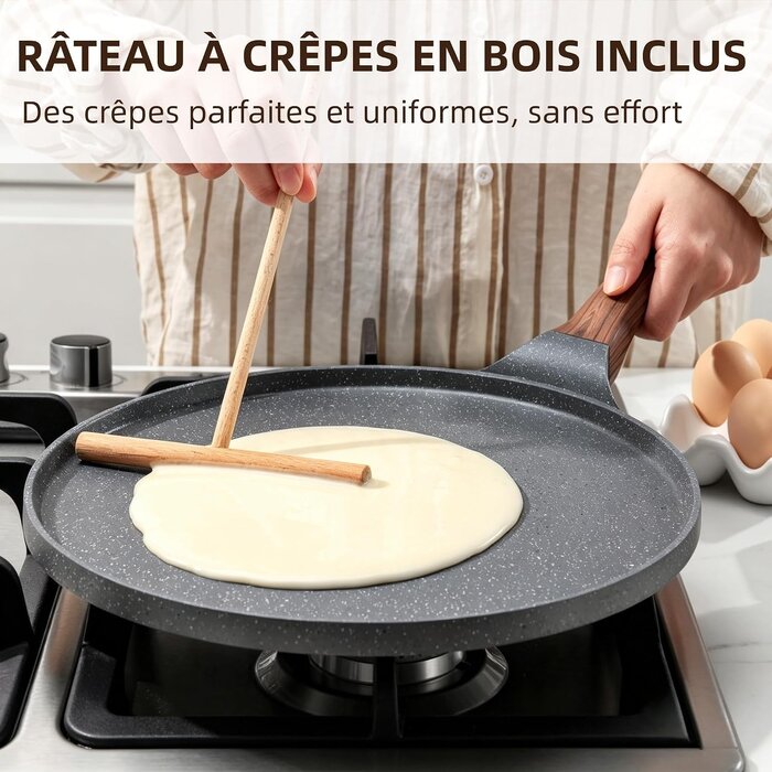 Poêle à crêpes induction 26 cm - Jusqu'à -59% de réduction