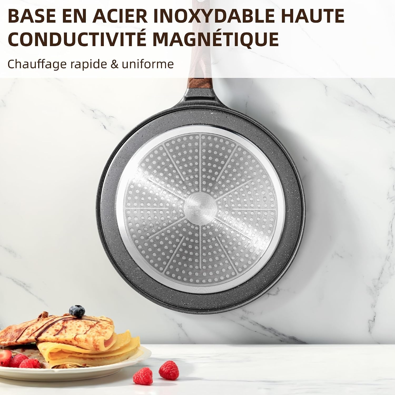 Poêle à crêpes induction 26 cm - Jusqu'à -59% de réduction