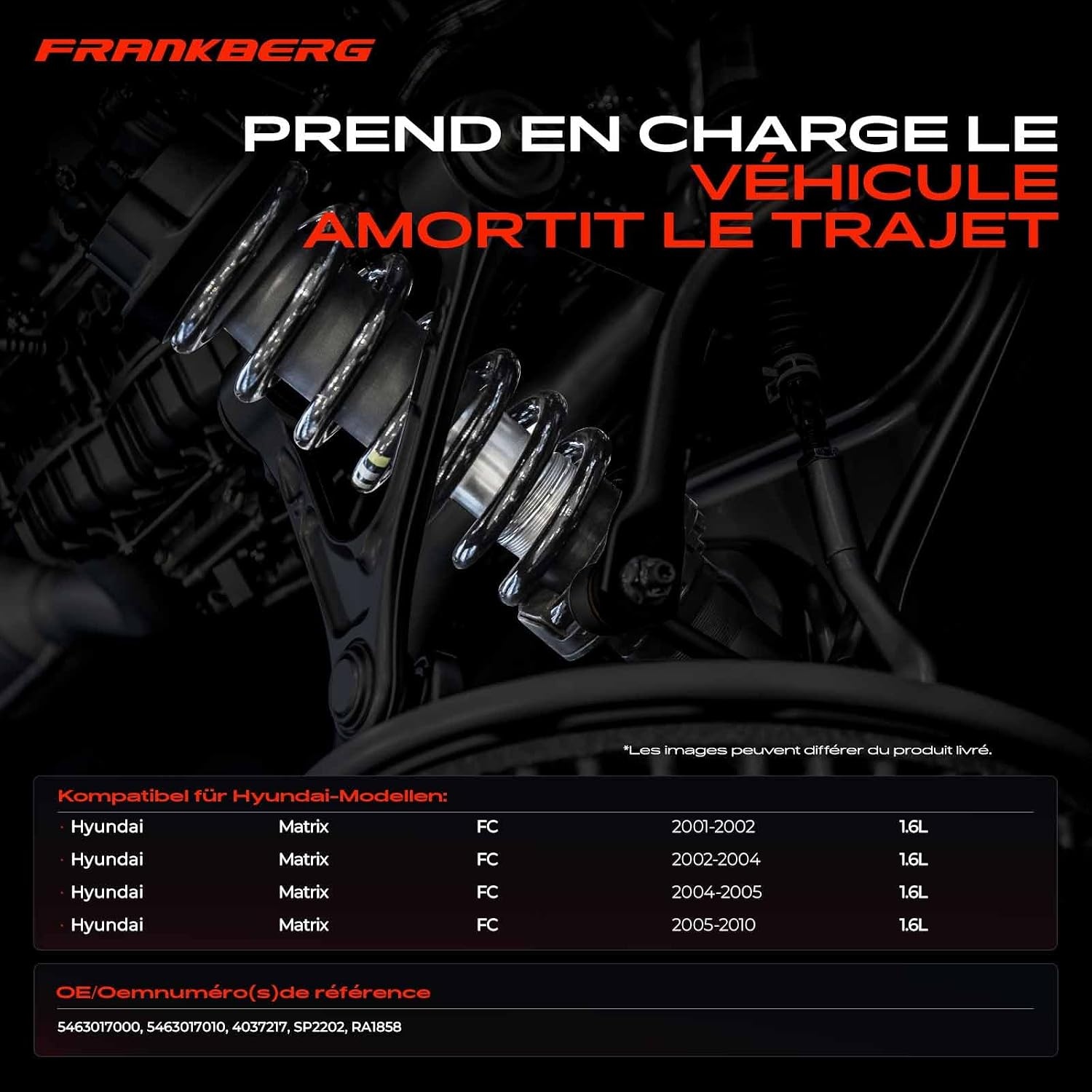 Frankberg Lot de 2 ressorts de suspension avant pour monospace - Jusqu'à -60%