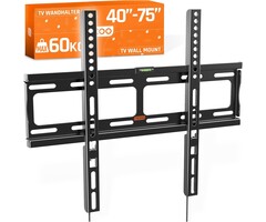 Support Mural TV Extra-Plat 26-55" - Acier Noir - Jusqu'à -55%