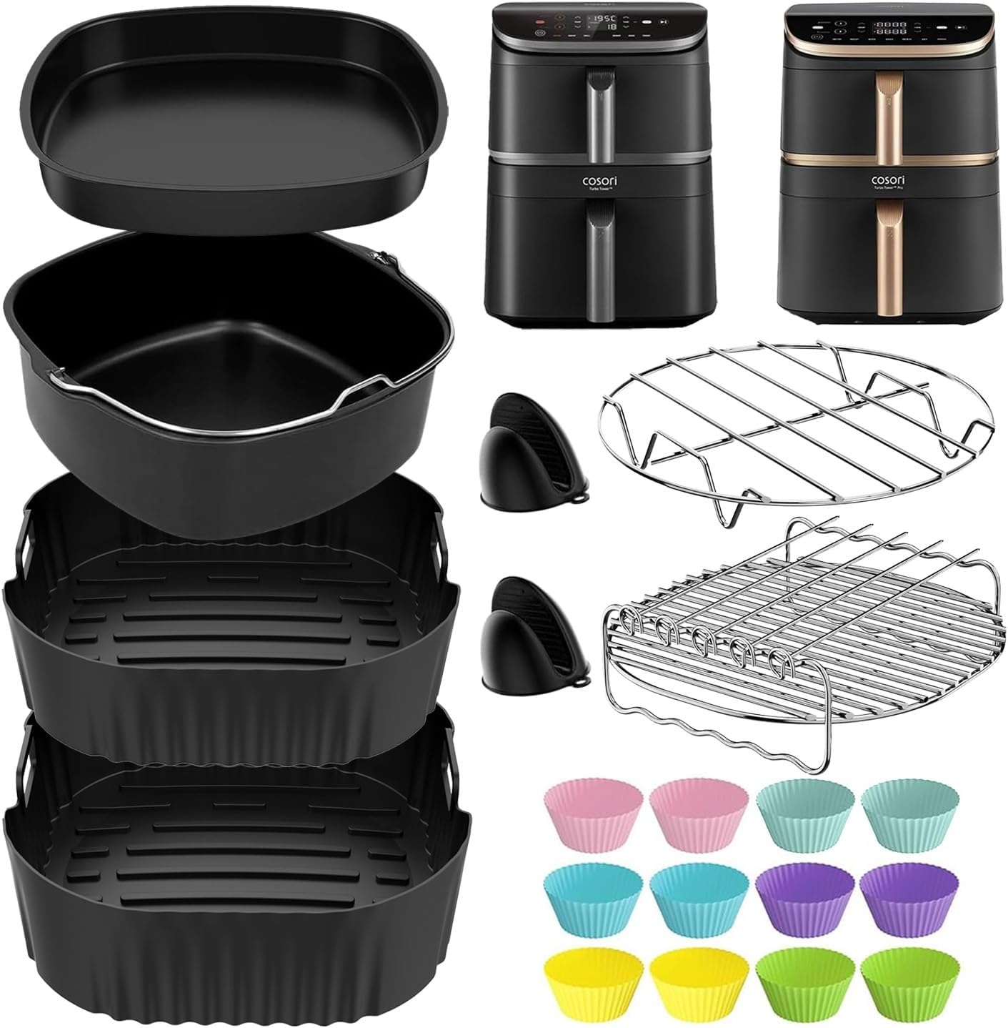 Kit d'accessoires 19 pièces pour friteuse à air chaud - Jusqu'à -60%