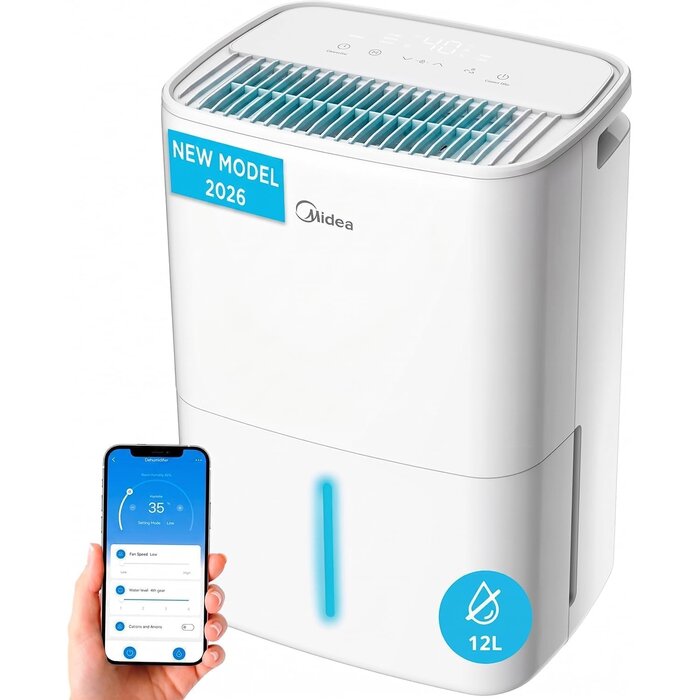 Déshumidificateur 12L intelligent jusqu'à 35m² - Jusqu'à -65%