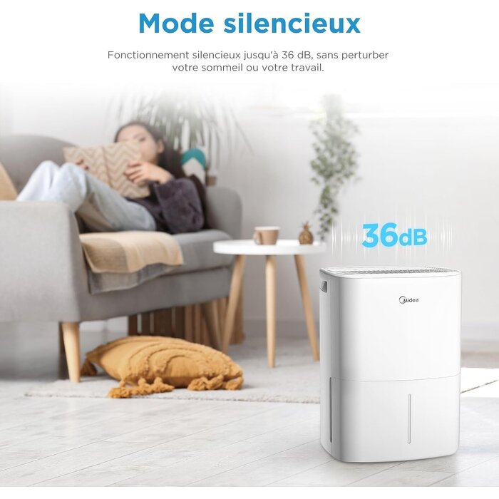 Déshumidificateur 12L intelligent jusqu'à 35m² - Jusqu'à -65%