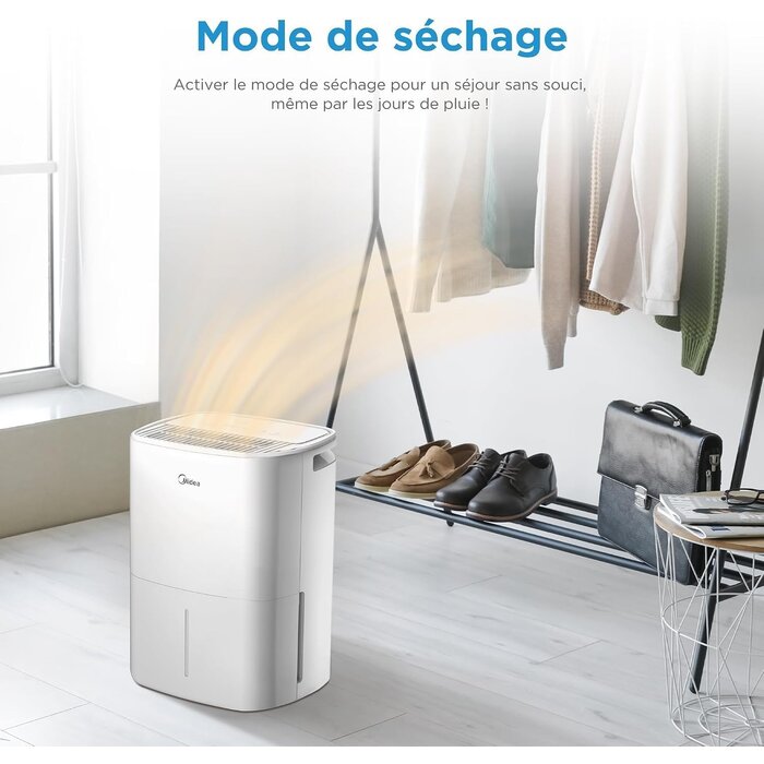 Déshumidificateur 12L intelligent jusqu'à 35m² - Jusqu'à -65%
